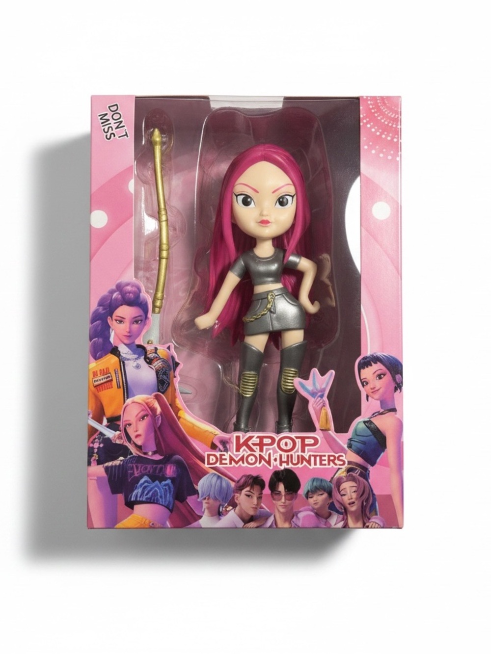 New‎ KPop Demon Hunters Huntrix Mira Large 7" Anime Figures Doll Metallic Outfit